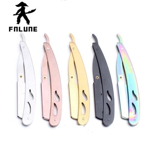 FnLune Men Women Manual razor Professional Hair Removal Shaving Hair Armpit Hair Barber Knife Tool To Send The Blade Foldable