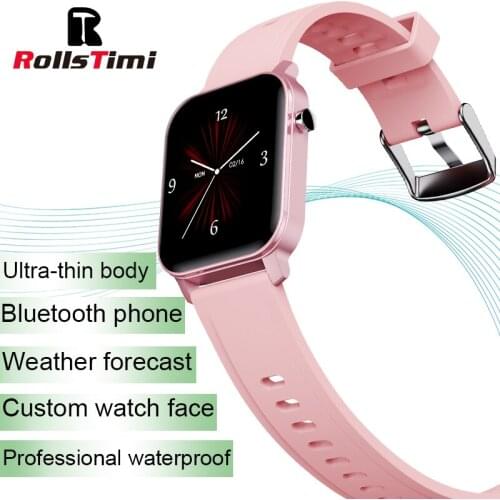 Rollstimi Smart Watch Men Women Smartwatch Heart Rate Blood Pressure Monitor Bluetooth call Smart Bracelet IP68 waterproof