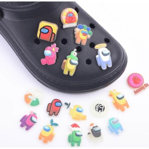 Single Sale Soft PVC Cartoon Noctilucence Shoe Charms Croc JIBZ Accessories Decoration for Clog JIBZ Button Charm for kid Gift