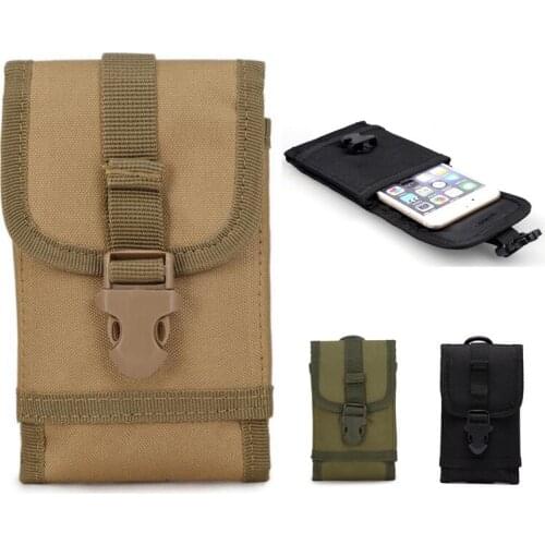 5.5 Inch Molle Velcro Tactical Phone Pouch Belt Nylon Waterproof Military Cell Phone Case Holder Mobile Phone Bag