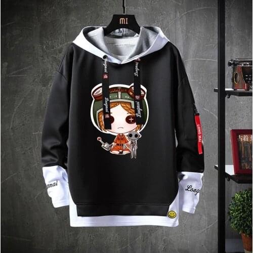 Game Identity V Hooded Unisex Casual Fake Two-Piece Sweatshirt jacket Teenagers cute Cartoon Costume Hoodies coat