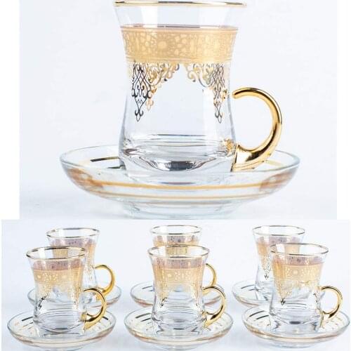 Turkish 6 person tea and coffee presentation set 6 person coffee set elegant elegant presentation set
