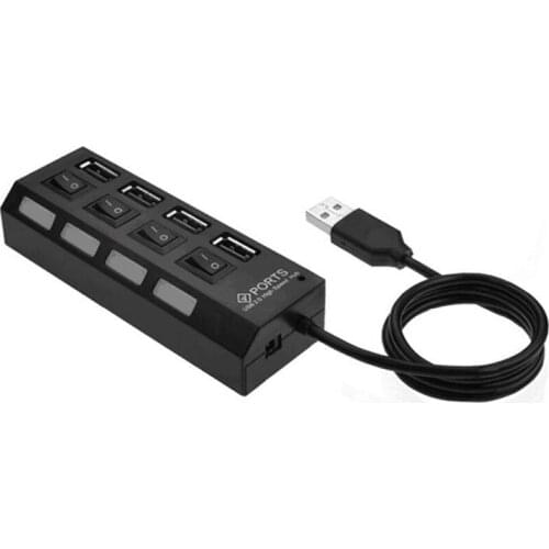 USB4 port 2 Splitter with switch HUB 4-hole Independent switch HUB USB2.0 hub Multifunction