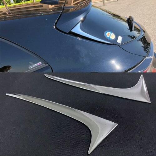 For Toyota Corolla Sport Hacthback Auris 2019 Chrome Rear Window Spoiler Cover Side Triangle Trim Pillar Posts Molding Garnish
