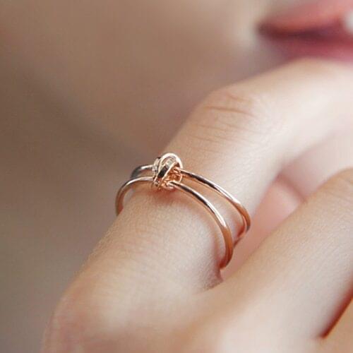 925 Sterling Silver bowknot Open Rings For Women fashion Prevent Allergy Sterling-silver-jewelry