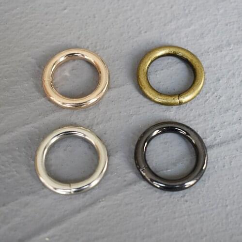 10 Pcs 15mm O Ring Unwelded Key Ring Leather Bag Belt Strap Dog Chain Buckle Snap Clasp Clip Trigger Bag Parts Accessories 15-O