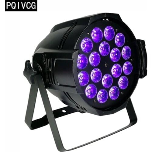 New! 18x18w led par lights dmx led rgbwa uv 6in1 flat par light professional stage lighting equipment