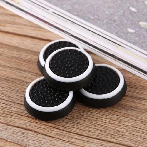 4pcs Silicone Anti-slip Striped Gamepad Keycap Controller Thumb Grips Protective Cover for PS3/4 for X box One/360