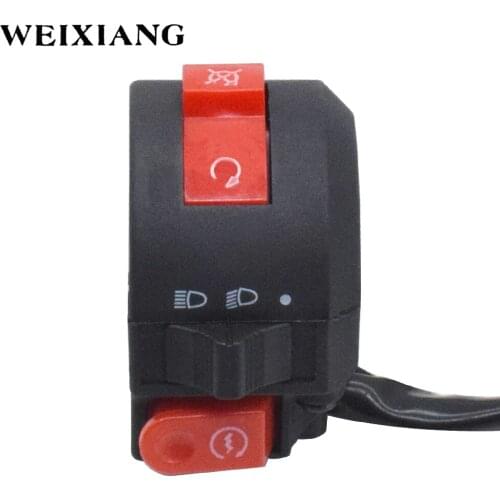 7/8" ATVs Motorcycle Handlebar Mount Switch UTV Headlight Fog Light Spot Lights Switch DC 12V Electrical System