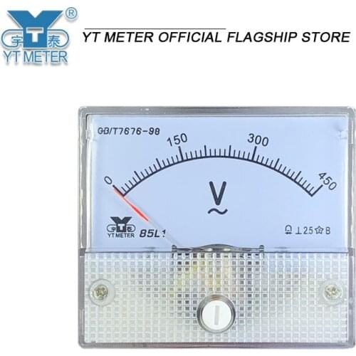 85l1-v AC voltmeter 10V 15V 20V 30V 50V 100V 150V 250V 300V 450V 500V 600V 750V pointer voltmeter 56 * 64mm 380V 220V installat