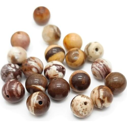 8mm Natural Australia Zebra Jaspers Round Loose Spacer Beads for Jewelry Making Necklace Bracelet DIY