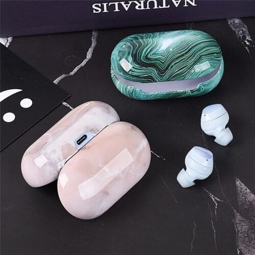 Earphone Marble Shell For Galaxy Buds Case Shockproof Dustproof Full Protective Cover Silicone Case Skin for SAMSUNG Galaxy-Buds