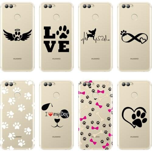 Phone Case For Huawei Nova 3 3I 3E 2i 2 Lite Plus Soft Silicone Heart Dog Puppy Love Back Cover For Huawei Nova Smart Lite 2017