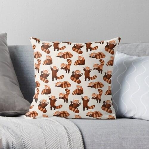 Red Panda Pattern Polyester Decor Pillow Case Home Cushion Cover 45*45cm