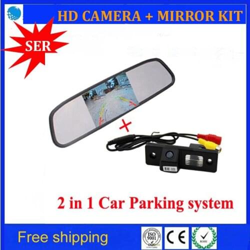 For Chevrolet Epica Lova Aveo Captiva Cruze car reverse camera 4.3"inch Car Monitor mirror + Car backup rear view parking camera