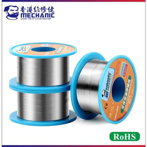MECHANIC 40g 0.3/0.4/0.5/0.6/0.8mm Rosin Core Lead-Free 210℃ Melting Point Solder Wire Welding Flux 1.0-3.0% Iron Cable Reel