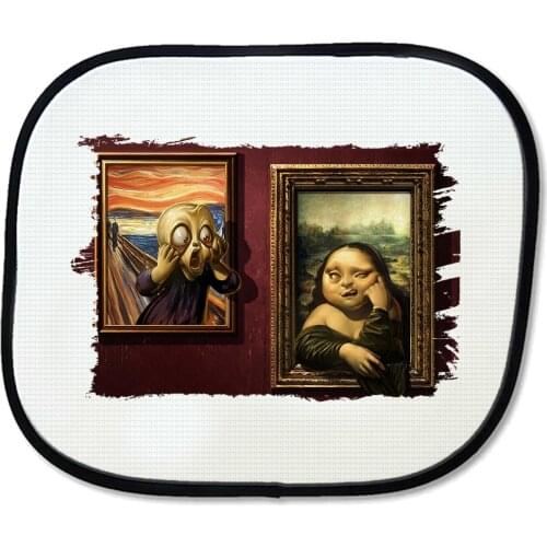MERCHANDMANIA PARASOL the scream and MONALISA GIOCONDA side windows car accessory flexible gift custom offer
