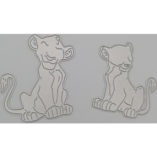 Metal Cutting Dies Lion Couple Stencils Scrapbooking Decorative Embossing Folder Carbon Steel Paper Card DIY
