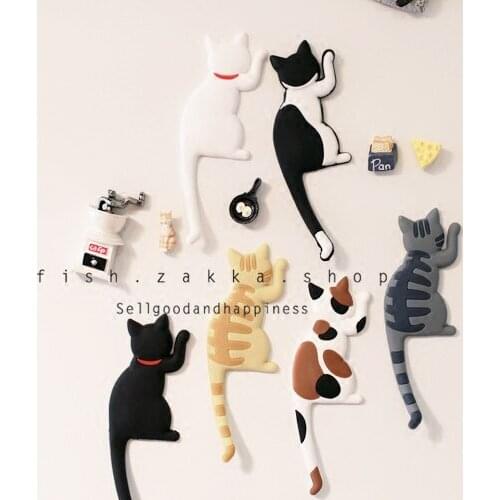 Cute Silicone Kitten Magnetic Refridgerator Magnets Hook Refridgerator Magnets
