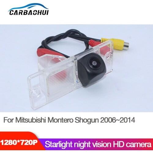 New !Car Starlight Night Vision Rear View Reverse Backup Camera For Mitsubishi Montero Shogun 2006~2014 high quality Waterproof