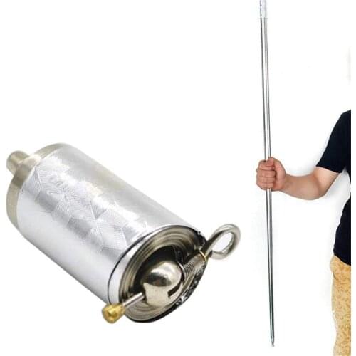 New Fantastic Durable Silent Light Weight Tricks Cane Telescopic Bat on Self-defense Stick Silver 1.5 Meters