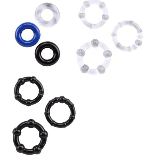 Wholesale Mens Coupl Time-Delay Collar Silicone Cock Ring Male Sun Fine Erection Rin Sex Toys For Adult Products Couple