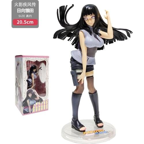 NARUTO Hyuuga HinataToy Figures Animation Peripherals Desk Room Table Anime Decoration PVC Material 20.5cm Christmas Gifts