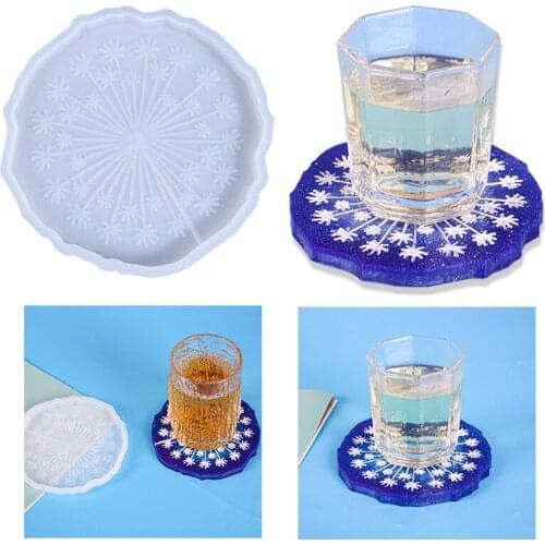 DIY Crystal Epoxy Resin Mold Dandelion Coaster Silicone Mold For Resin