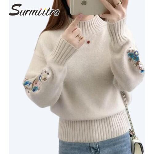 Женские кашемировые пуловеры SURMIITRO China At AliExpress