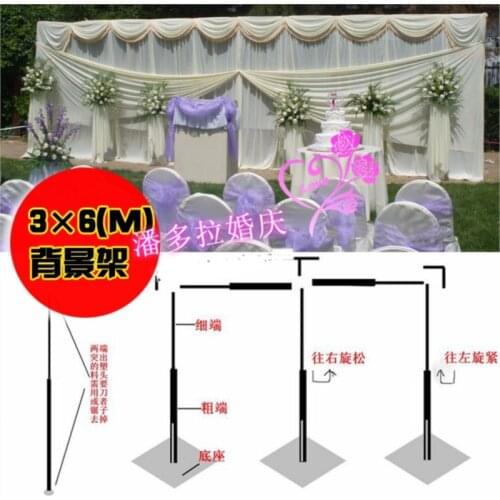 Wedding Stainless Steel Pipe 10ft(H) by 20ft(W) Wedding Backdrop Stand with expandable Rods Backdrop Frame Wedding supply
