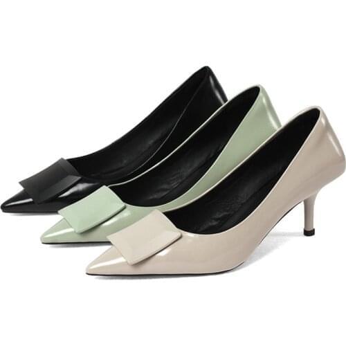 2021 Fashion Small Fresh High Heels Fall New Womens Shoes Pointed Stiletto Single Shoes Wild green Work Shoes Dress Party Pumps