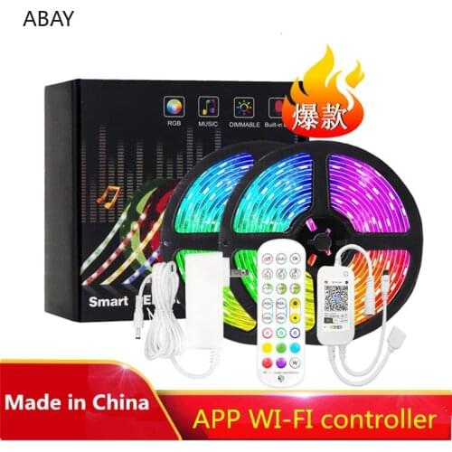 Alexa smart WIFI led strips12v LED Lights RGB 5050 SMD led bande led strip Light voice APP control waterproof Flexible tira led