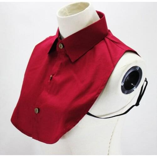 Unisex Lapel Pointed Fake Collar Half-Shirt Detachable Necklace Choker Buttons 2XPC