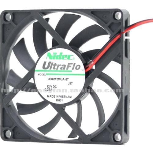 Nidec U80R12MUA-57 J57 DC 12V 0.25A 80x80x10mm Server Cooling Fan