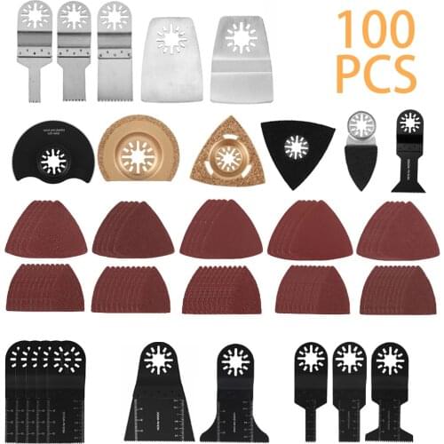 100pcs Oscillating Multi Tool Saw Blades Accessories,for Renovator Power Tool,metal Cutting Dremel Electric Tools Accessories