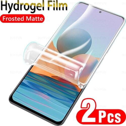 2PCS Frosted Hydrogel Film For Xiaomi Redmi Note 10 Pro Max Matte Protective Film For xiamoi redmi note 10 5g 10s 10pro HD Film
