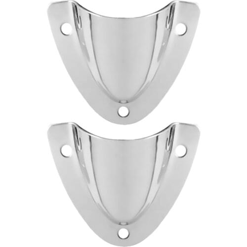 2pcs High Polished 316 Stainless Steel Clamshell Vent / Wire Cover Clam Shell Vent for Boat