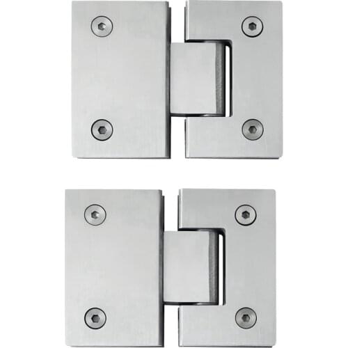 2Pcs Heavy Duty 180 Degree Glass Door Cupboard Showcase Cabinet Clamp Glass Shower Doors Hinge Replacement Parts Promotion