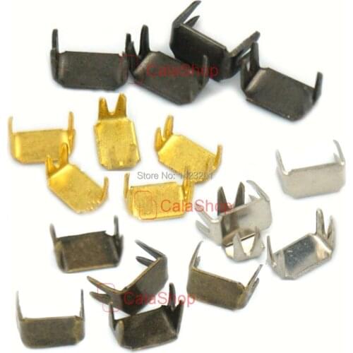 2200 Pcs / Lot #5 5mm Rectangle Zipper stoper Top Stop Bottom Rescue Repair Set Black Nickel Gold Bronze
