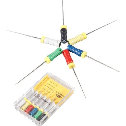 5box/10box Dental NITI Stainless Steel Material Root Canal Endodontics Reamers 15-40# 25mm for Hand Use Files