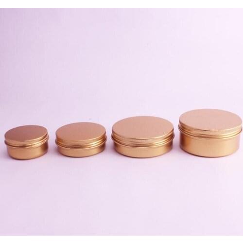 50ML/60ML/100ML/150ML Aluminum Cosmetic Cream Container Rose Gold Metal Tin Ointment Refillable Lipstick Jar Aluminum SN1519