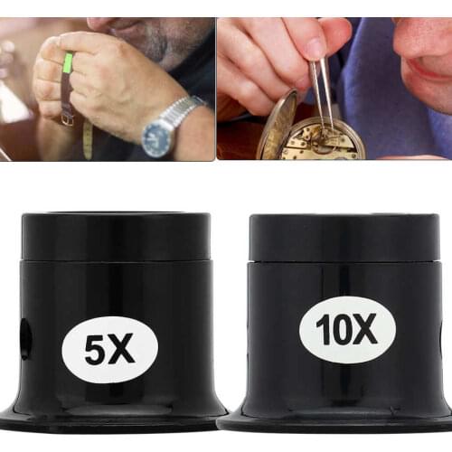 5X 10X Eye Magnifier Watch Jewellery Repairing Tools Magnifying Loupe Lens