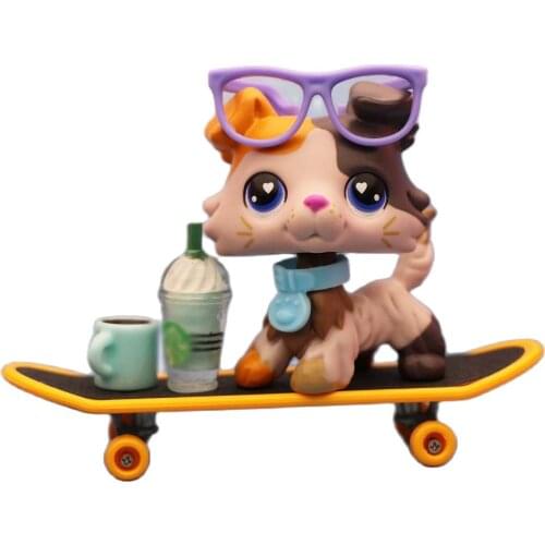 Lpssoldtime Whisker Collie Dog With Drinks Collar Glasses 6pcs Accessories