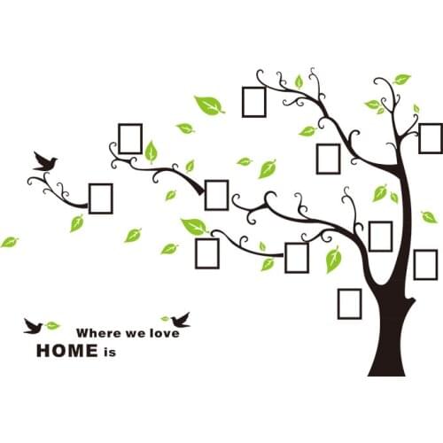 Acrylic Material 3D Tree Photo Frame Wall Stickers Crystal Mirror Stickers Paste On TV Background Wall DIY Family Photo Frame