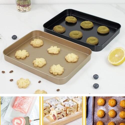 Non-Stick Carbon Steel Bread Baking Tray 10 Inch Rectangular Toast Cake Mold Pie Pizza Biscuits Baking Pan Kitchen Accessories
