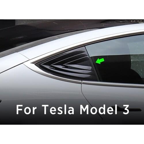 Car Rear window triangle sticker shutter decorative patch for Tesla model 3 Car accessories