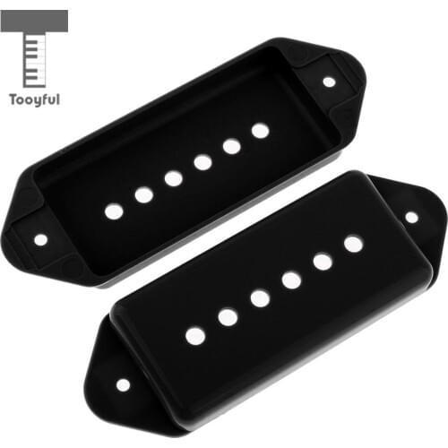 Tooyful 2Pcs Black Humbucker Guitar Pickup Covers 50mm 52mm Pole Space Electric Guitar Parts Accessory
