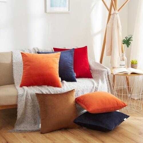 Velvet Nordic Cushion cover Cream White Pillow Case 40X40CM Luxury Decorative Cover Cushions For Living Room