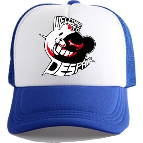 Danganronpa Black White Bear Comic Anime Women Men Boys Girls Hat Baseball Mesh Cap Cosplay