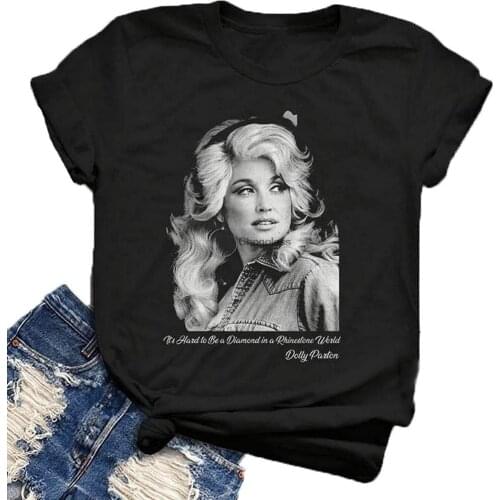 D.olly P.arton It’s Hard to Be A Diamond in A Rhinestone World Trending Shirt Unisex Tee Black